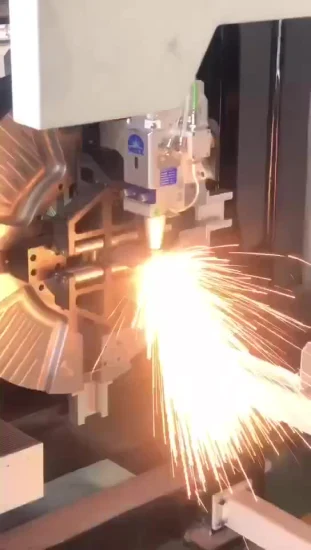 Automatische Be- und Entlade-Faserlaser-Rohrschneidemaschine CE Präzisions-CNC-Stahlrohr-Laserschneider für die Metallverarbeitung